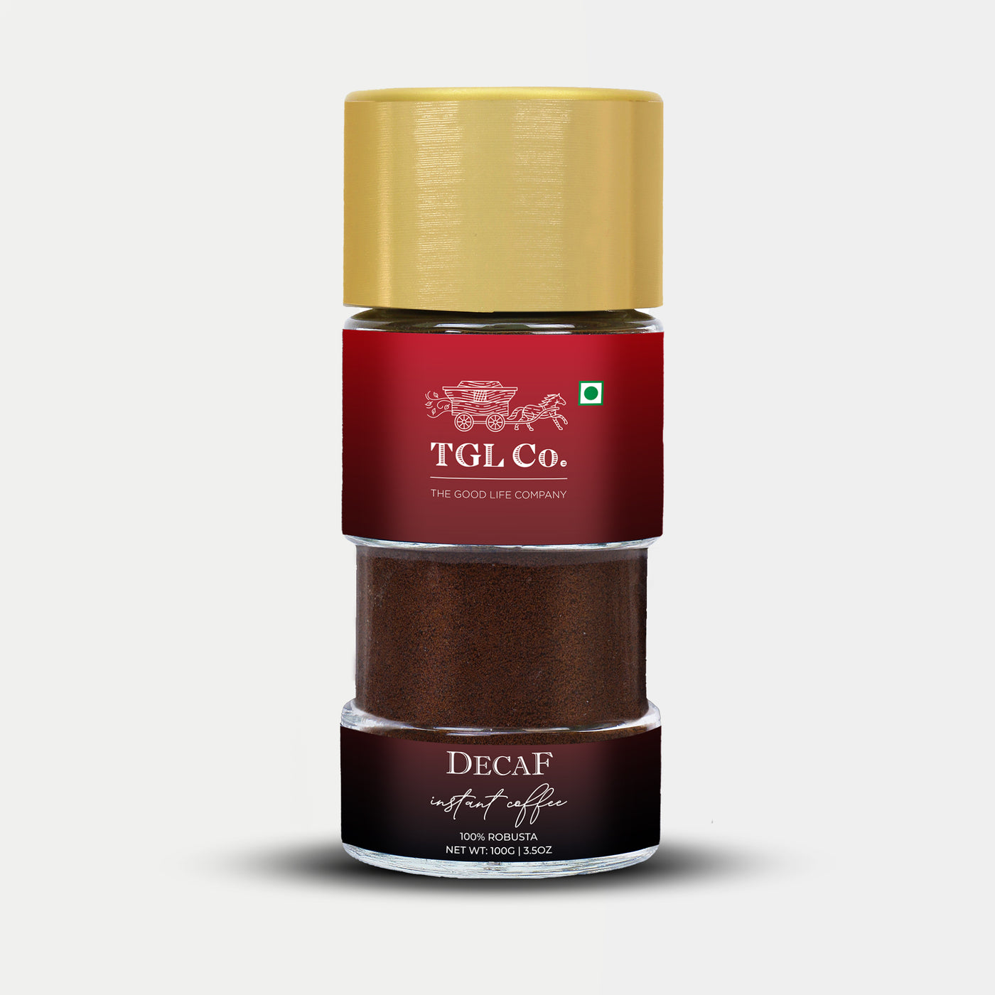 Decaf Premium Instant Coffee - 100% Robusta (No Caffeine)