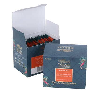 Bundle Pack - Mogo Mogo Green Tea, Lemon Detox & Rose Glow Black Tea Bags (Pack of 3)